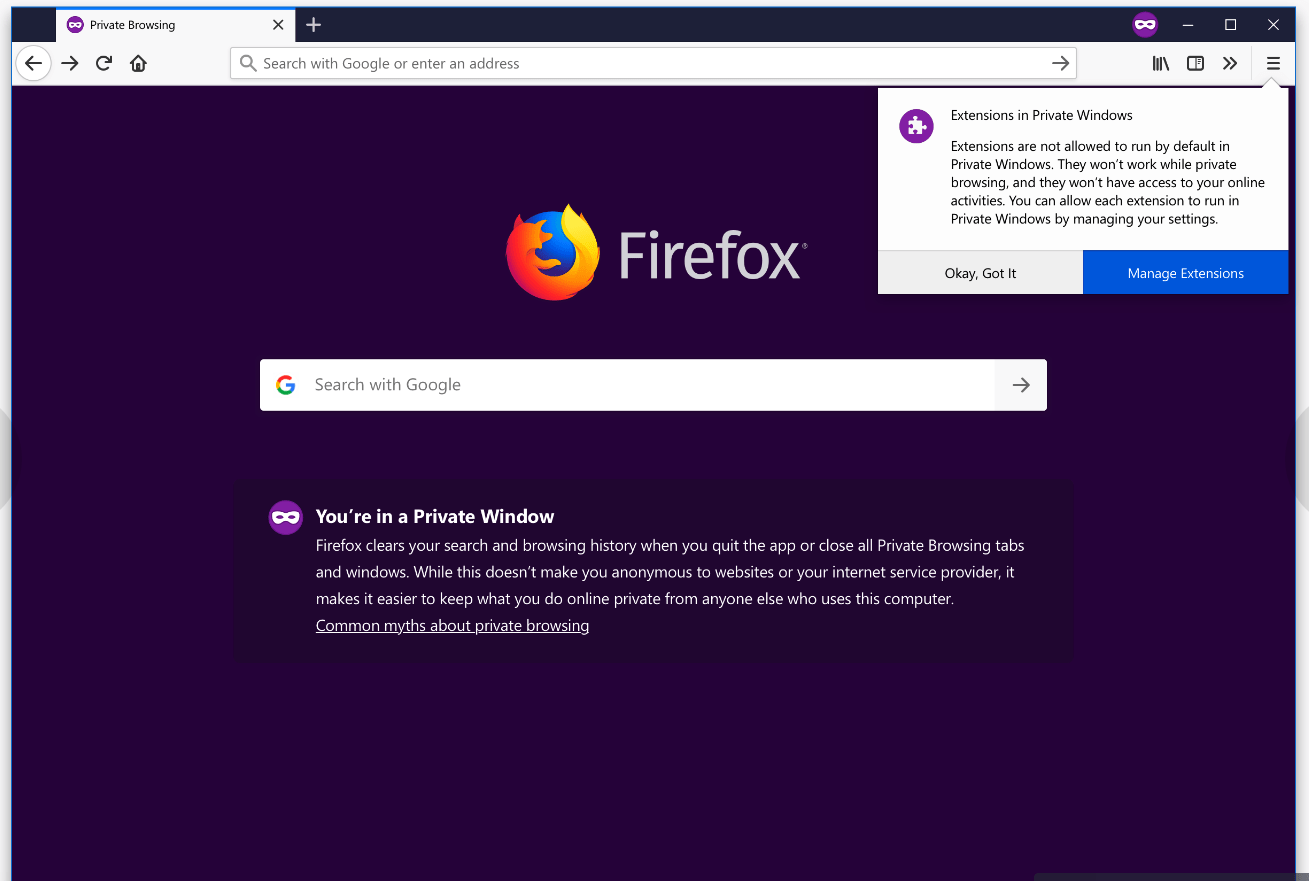 Cómo activar la navegación privada en Firefox