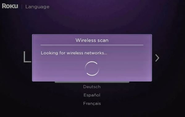 Roku wireless scan
