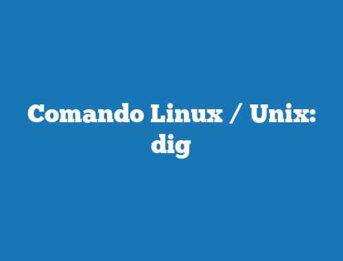 Comando Linux / Unix: dig