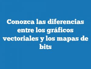 Conozca las diferencias entre los gráficos vectoriales y los mapas de bits