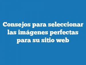 Consejos para seleccionar las imágenes perfectas para su sitio web