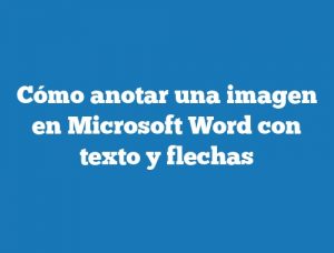 Cómo anotar una imagen en Microsoft Word con texto y flechas