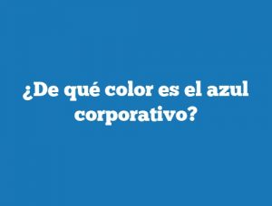 ¿De qué color es el azul corporativo?