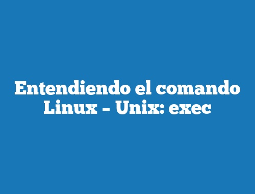 Entendiendo el comando Linux – Unix: exec