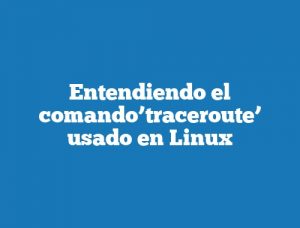 Entendiendo el comando’traceroute’ usado en Linux