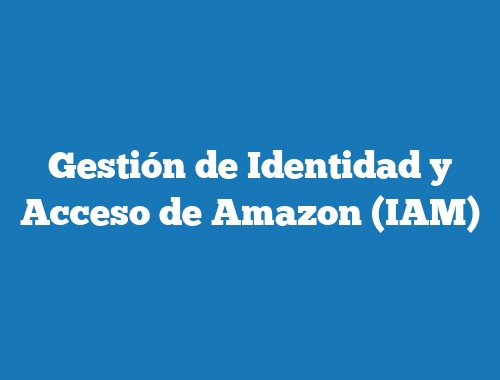 Gestión de Identidad y Acceso de Amazon (IAM)