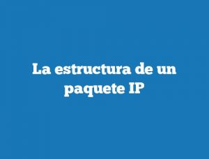 La estructura de un paquete IP