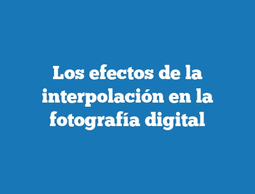 Los efectos de la interpolación en la fotografía digital