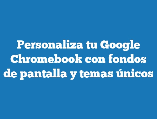 Personaliza tu Google Chromebook con fondos de pantalla y temas únicos |  TecnoNautas