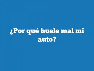 ¿Por qué huele mal mi auto?