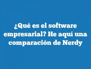 ¿Qué es el software empresarial? He aquí una comparación de Nerdy