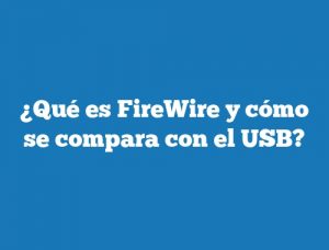 ¿Qué es FireWire y cómo se compara con el USB?