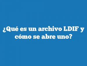 ¿Qué es un archivo LDIF y cómo se abre uno?