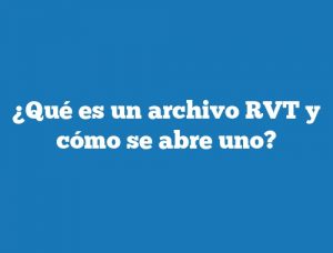 ¿Qué es un archivo RVT y cómo se abre uno?