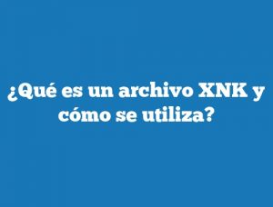 ¿Qué es un archivo XNK y cómo se utiliza?