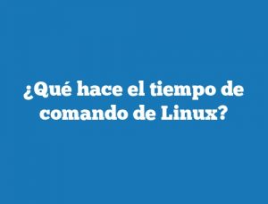 ¿Qué hace el tiempo de comando de Linux?
