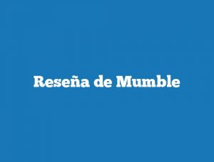 Reseña de Mumble