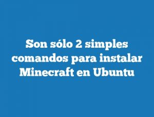 Son sólo 2 simples comandos para instalar Minecraft en Ubuntu