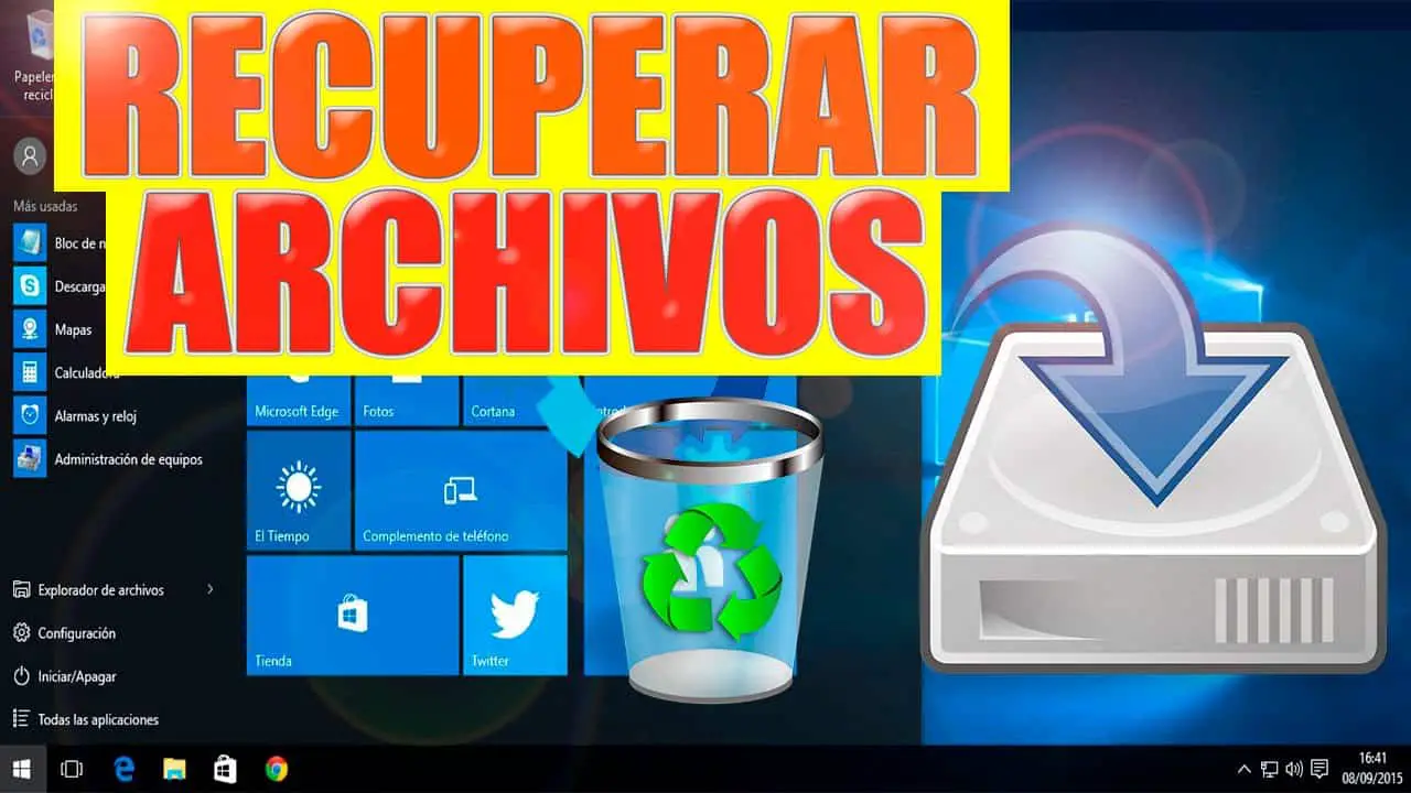 Recuperar archivos en Windows