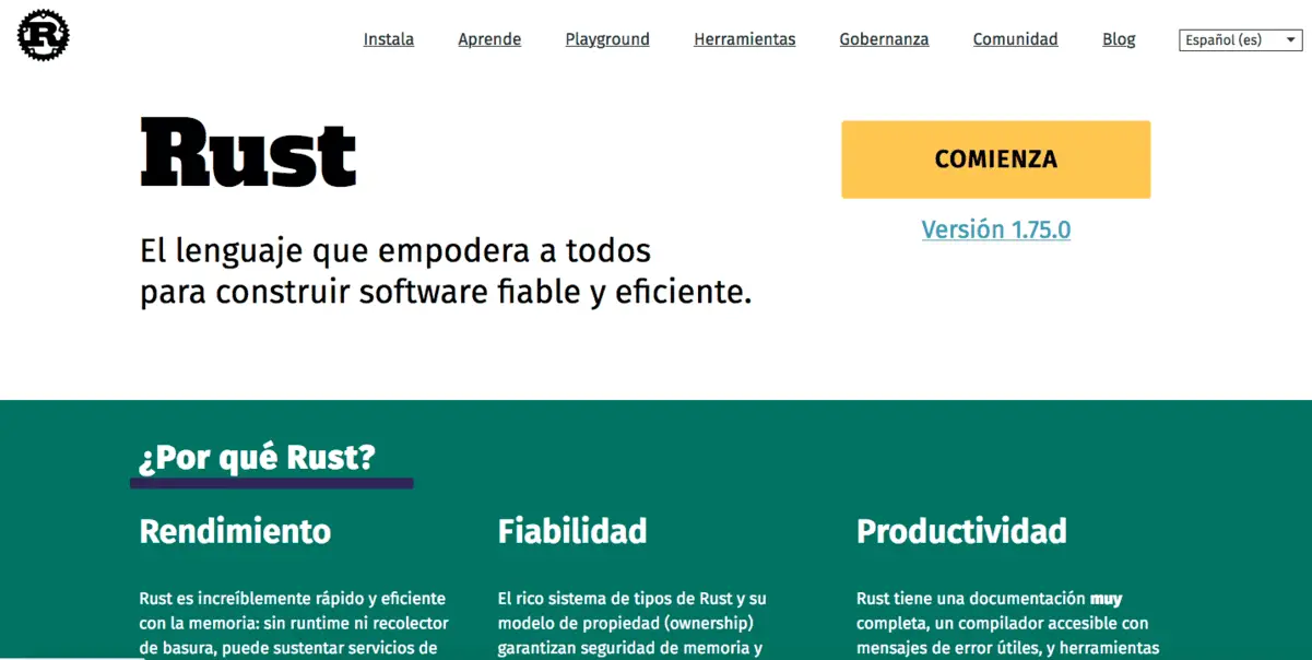 Rust Lenguaje de programacion