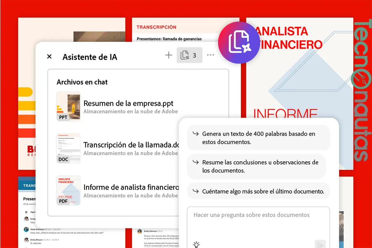 Asistente de IA de Acrobat Reader