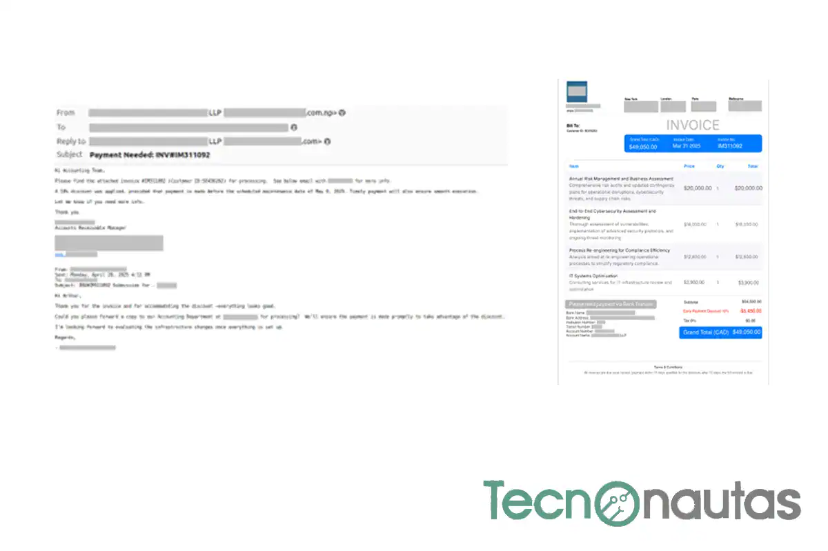 capturas de Kaspersky sobre estafas de suplantación del CEO